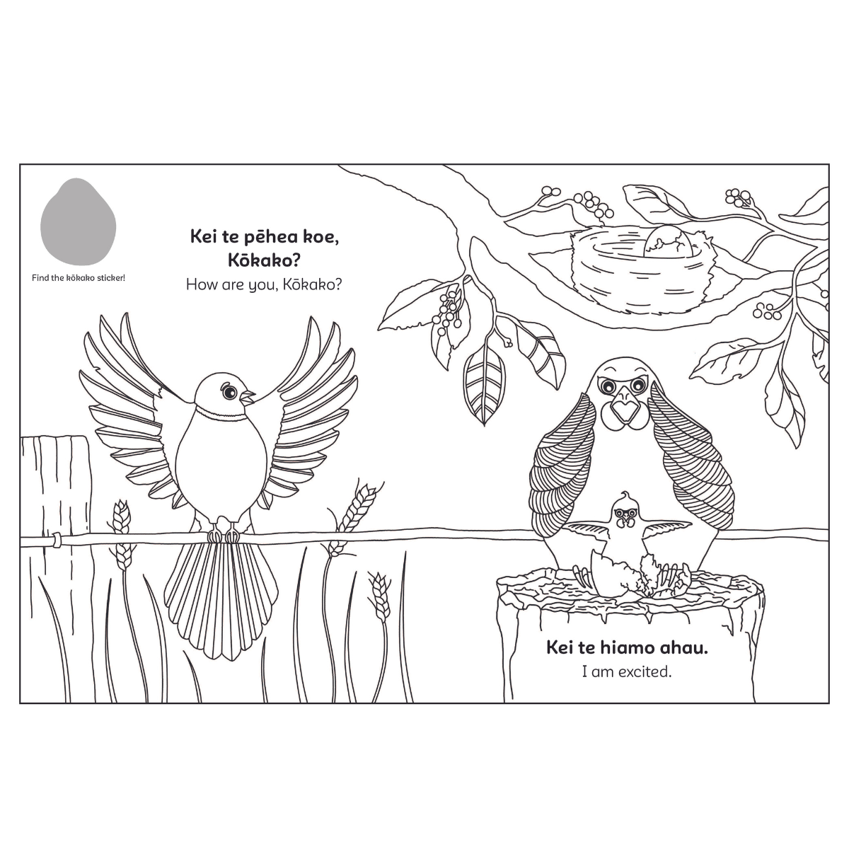 Reo Pepi Bilingual Colouring Book