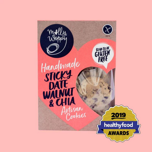 Molly Woppy Artisan Sticky Date Walnut & Chia GF Cookies
