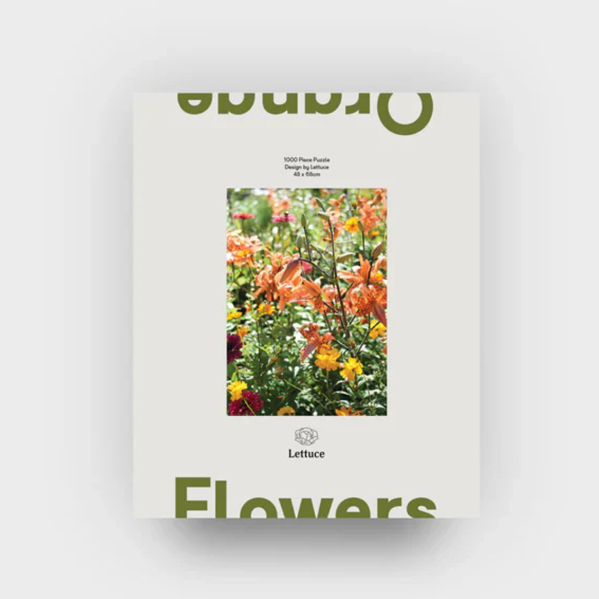 Lettuce Puzzle - Orange Flowers
