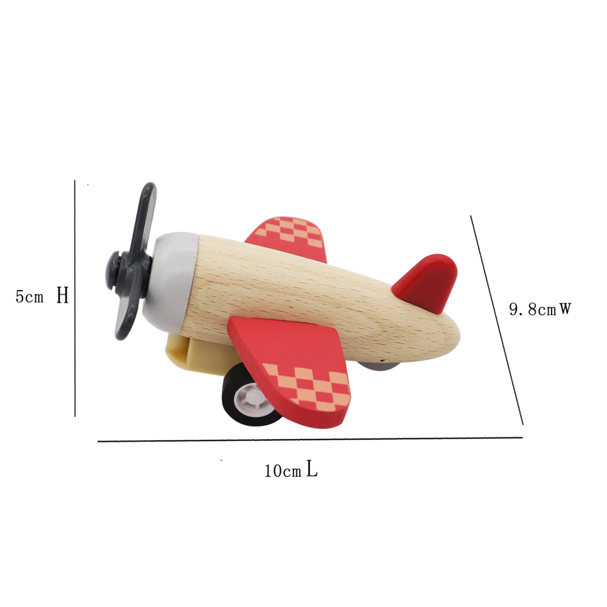 Kaper Kidz Calm + Breezy Retro Pull Back Wooden Plane