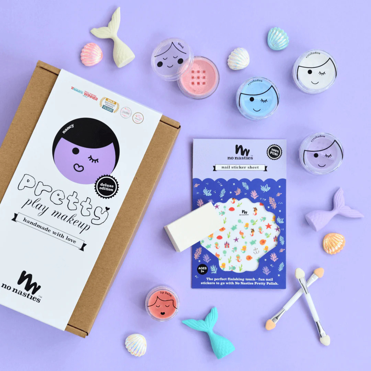 No Nasties Nancy Purple Pressed Powder Deluxe Box