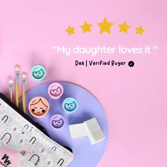 No Nasties Natural Pressed Eyeshadow and Blush Pack with Accessories