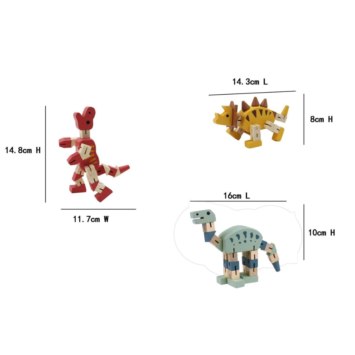 Kaper Kidz Wooden Flexi Dinosaur