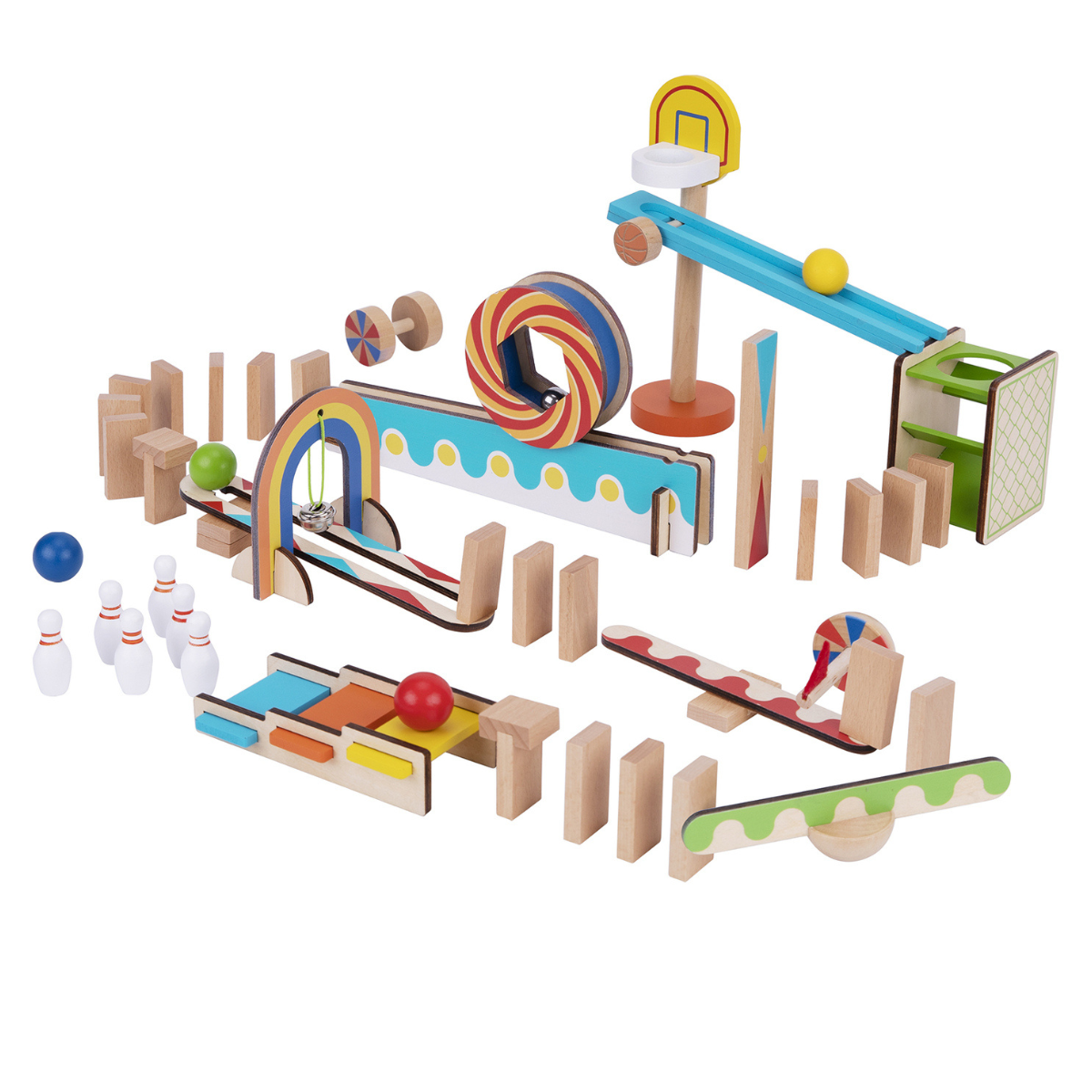 Tooky Toy Domino Run Building Set