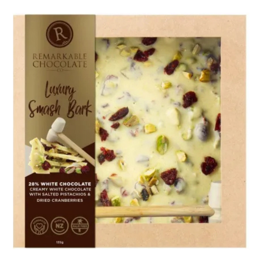 Remarkable Chocolate Smash Bark -Pistachio & Cranberry
