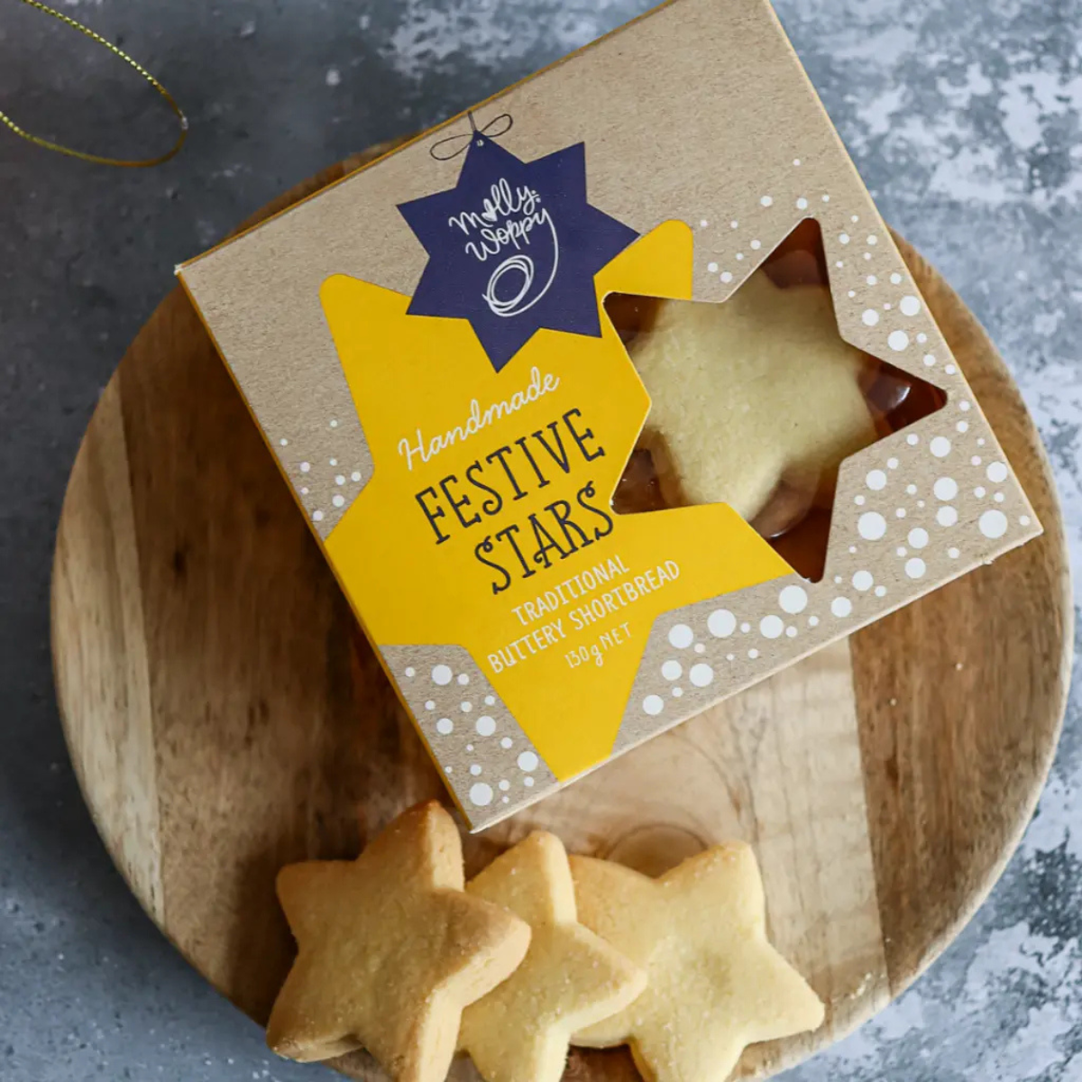 Molly Woppy Shortbread Festive Stars Christmas Cookies