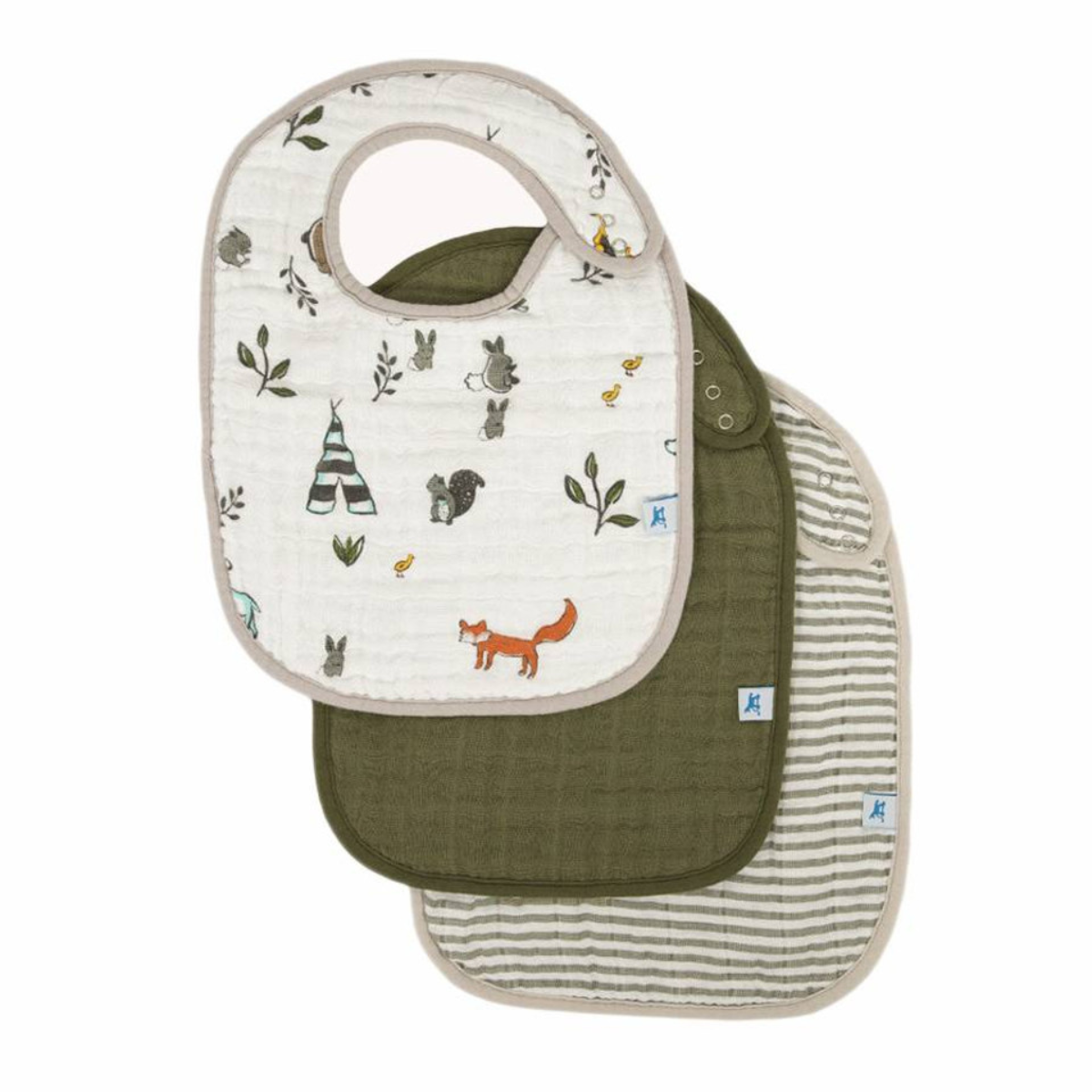 Little Unicorn Muslin Classic Bib - 3 Pack