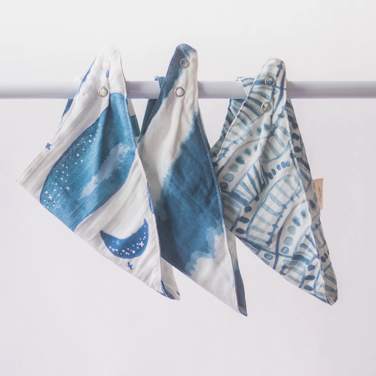 Crane Baby Muslin Bib Set - 3 Pack