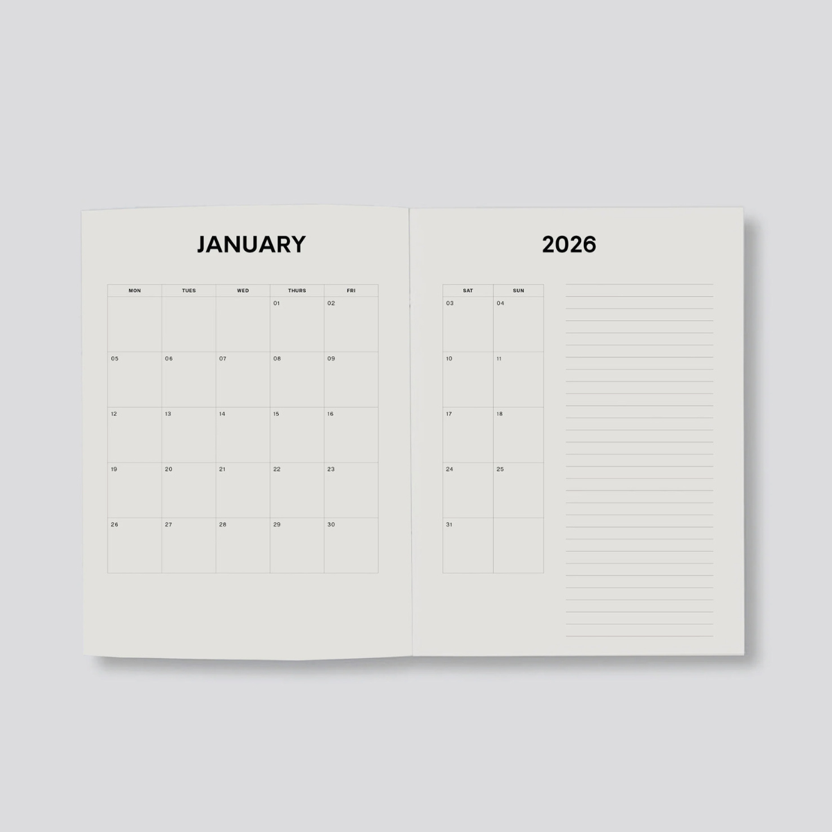 Lettuce Weekly Diary 2026 - Midnight - Pre Order