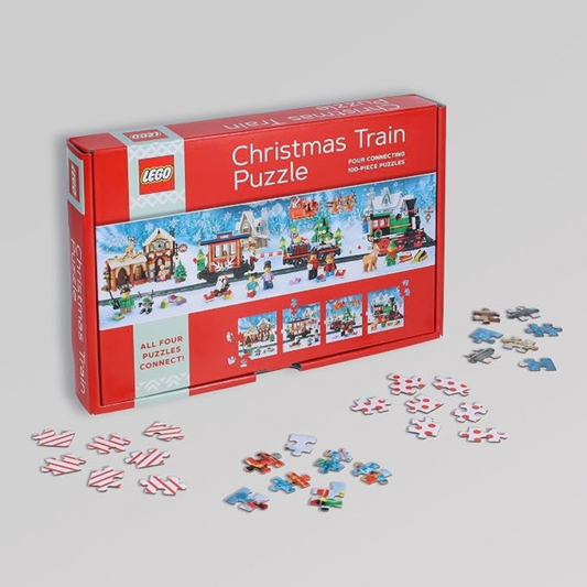 Lego Christmas Train 4 Connecting 100 Piece Puzzles