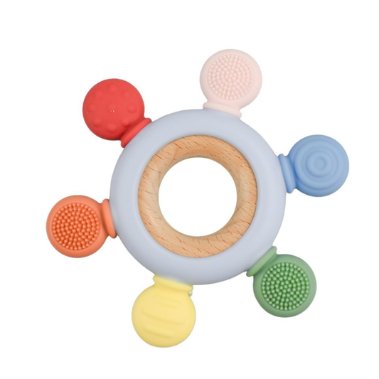 Koala Dream Wooden and Silicone Sensory Teether Ring