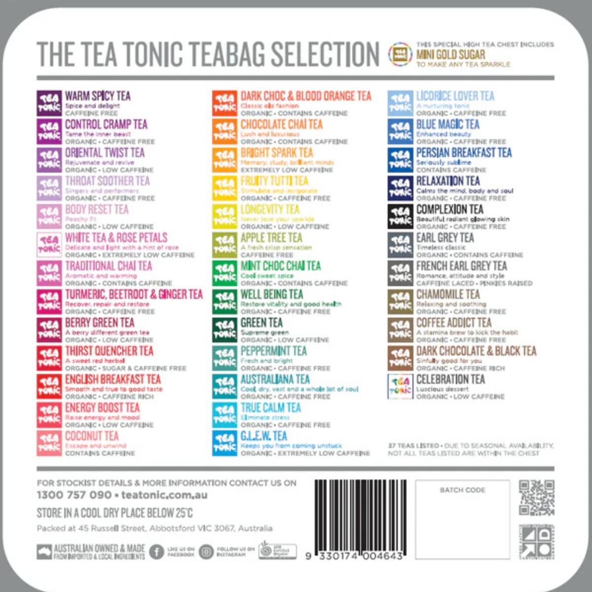 Tea Tonic Tea Chest - Grande High Tea Chese