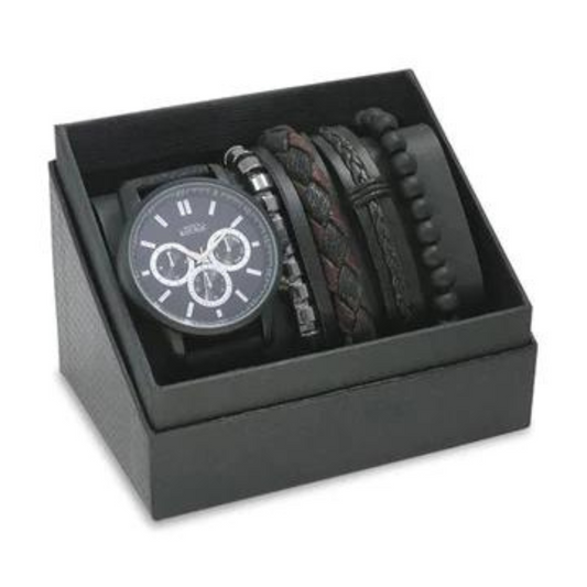 Men's Republic Watch Set with 4 Bracelets