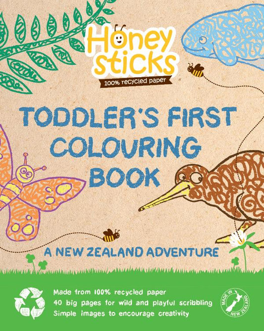Honeysticks Toddlers First Colouring Book - A Kiwi Adventure