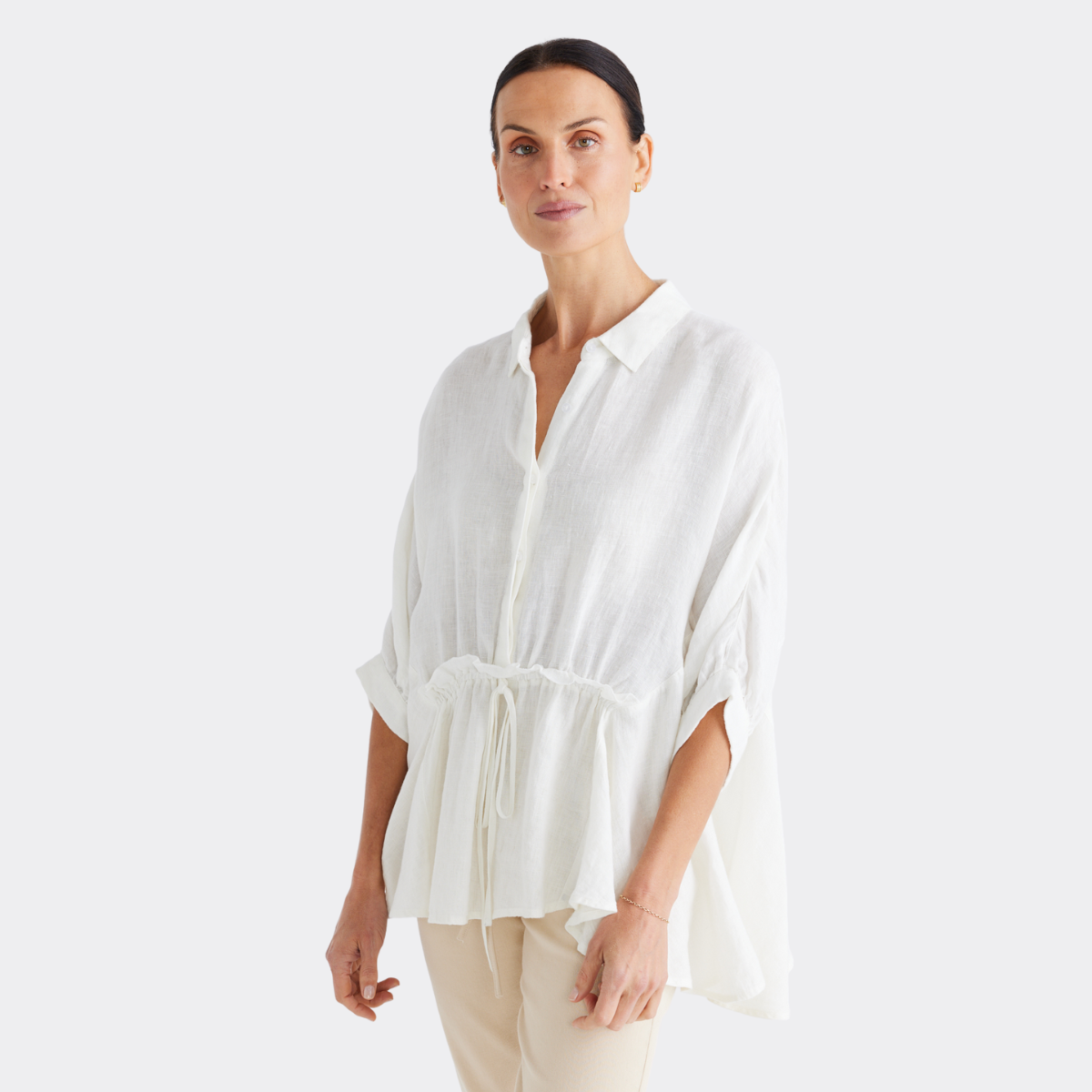 White Linen Wonderland Top