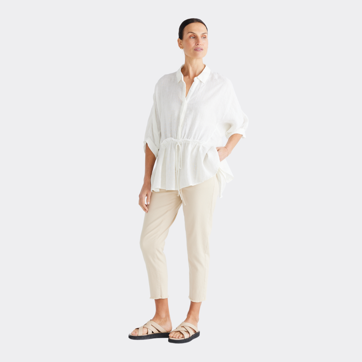 White Linen Wonderland Top