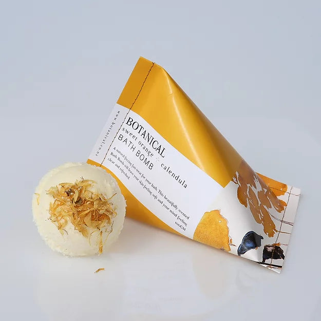 Botanical Skincare Orange Blossom & Calendula Bath Bomb