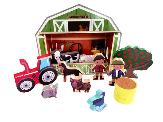 Moana Road Farm Scene Play Set