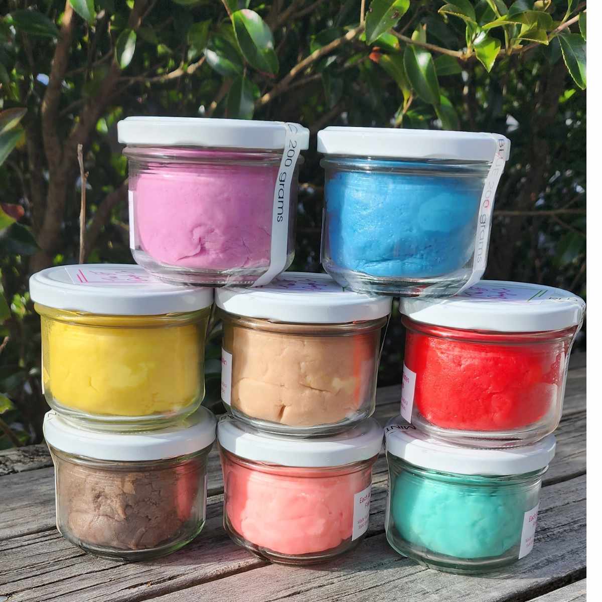 The GF Dough Co Playdough Individual Jars