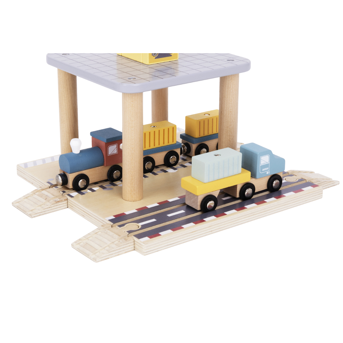 Tooky Toy Port Crane Cargo Set