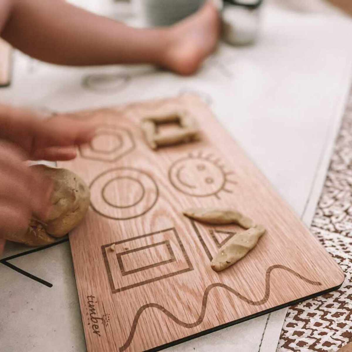 The GF Dough Co Wooden Montessori Shaping Board