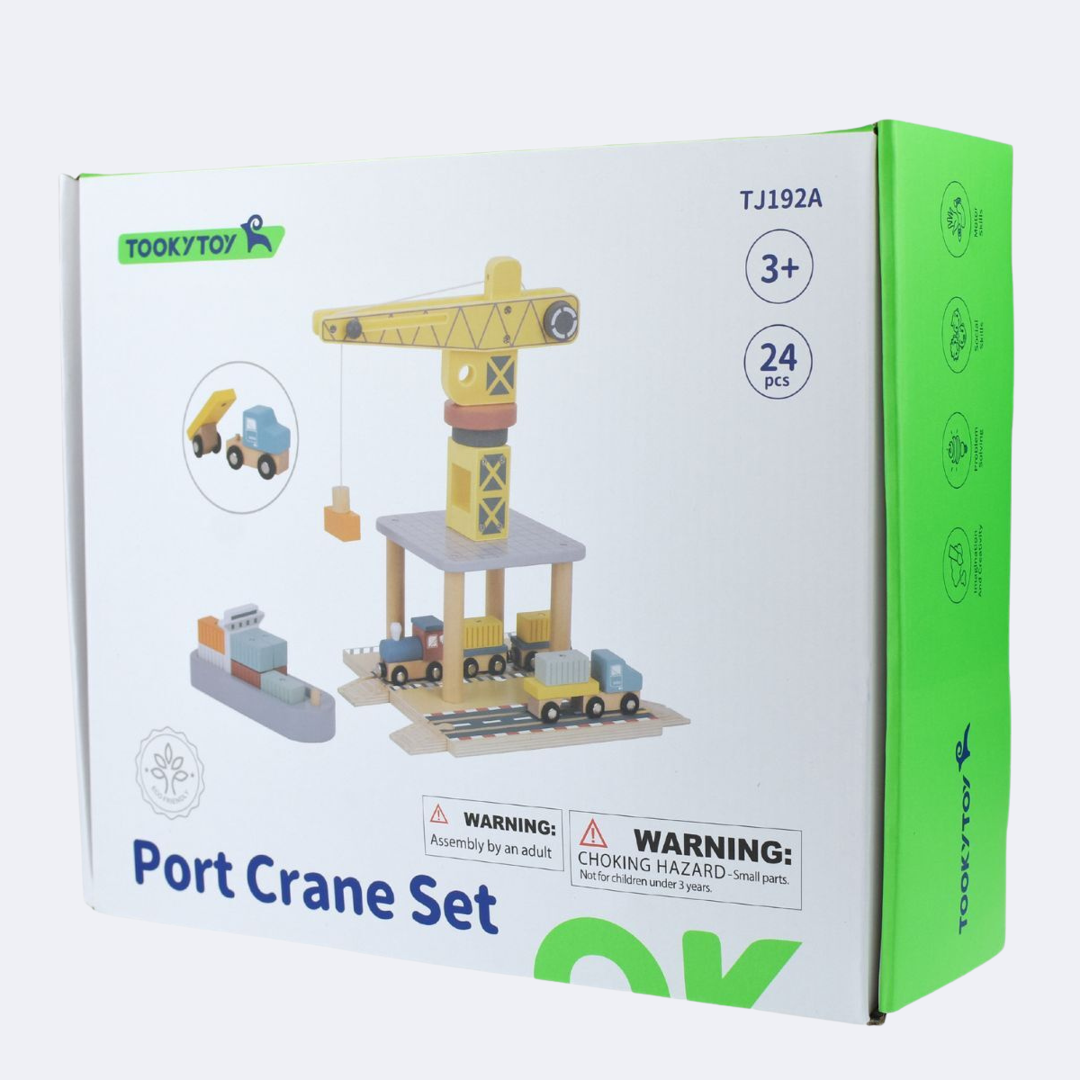 Tooky Toy Port Crane Cargo Set