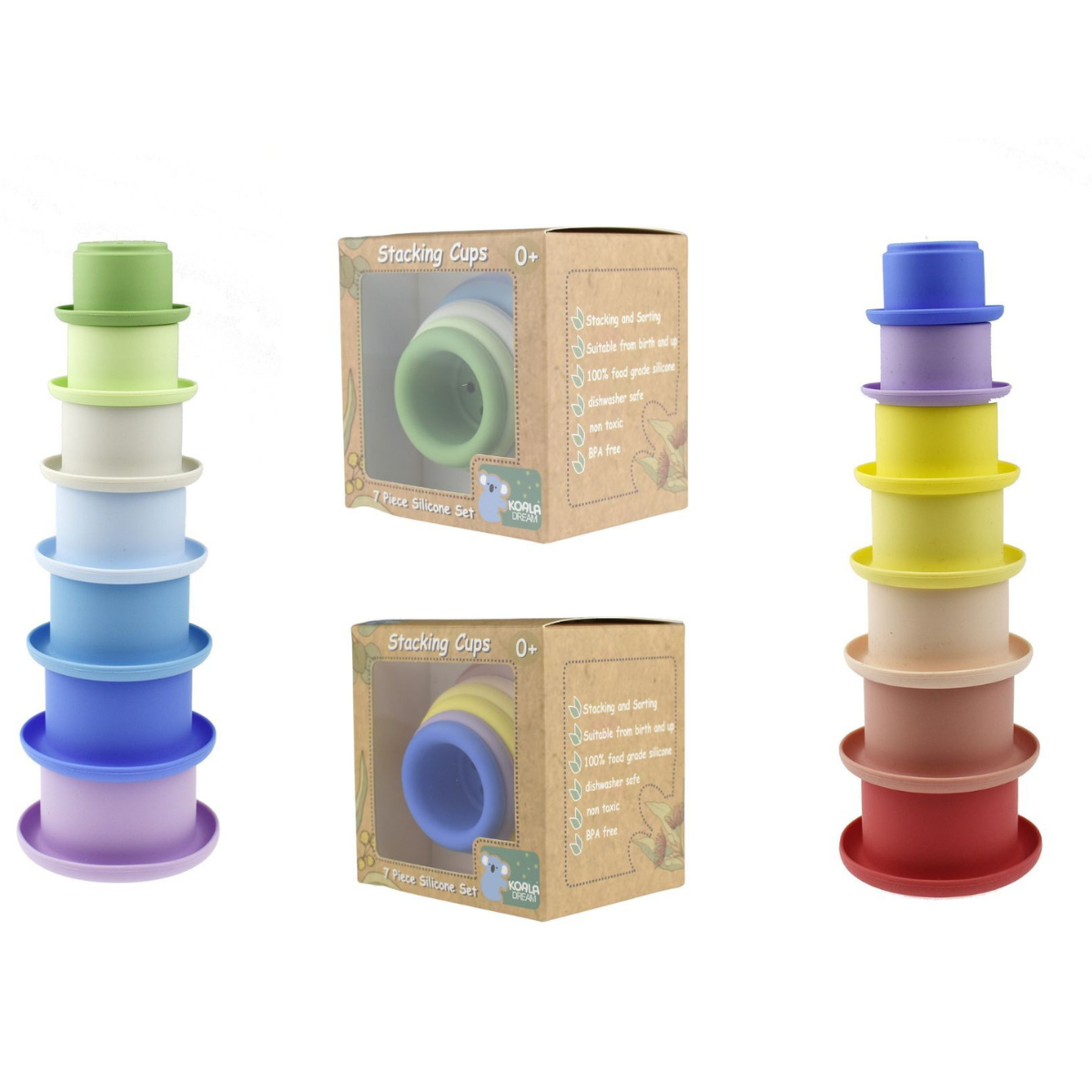 Koala Dream Silicone Stacking Cups