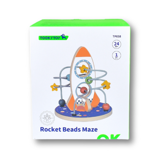Tooky Toy Space Rocket Bead Maze