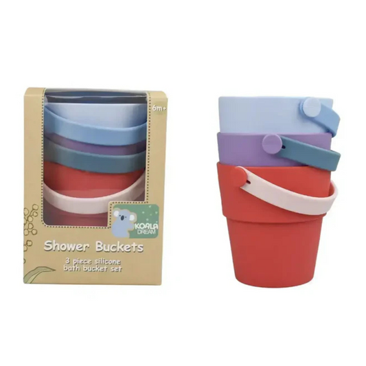 Koala Dream Silicone 3 piece Shower Buckets