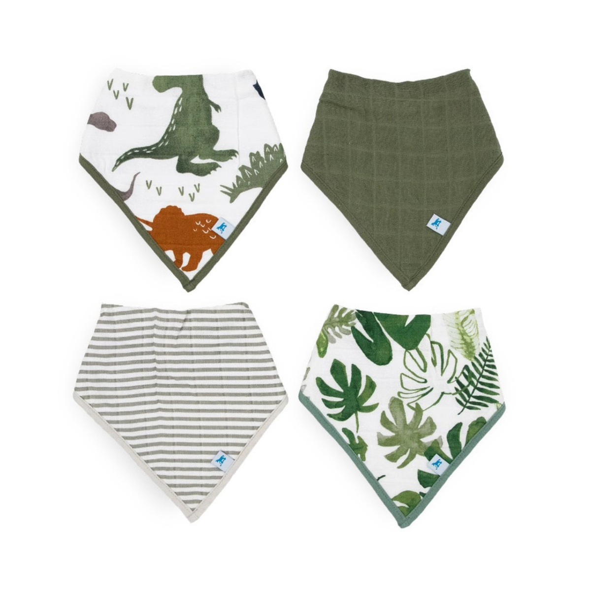 Little Unicorn Cotton Muslin Fleece Bandana Bib - 4 pack