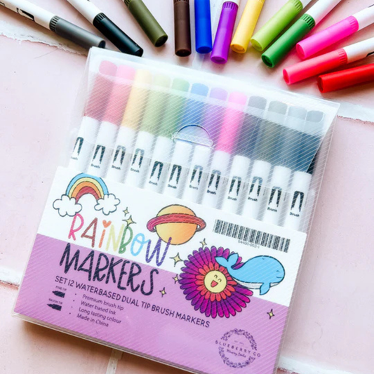 Dual Tip Brush markers Set of 12