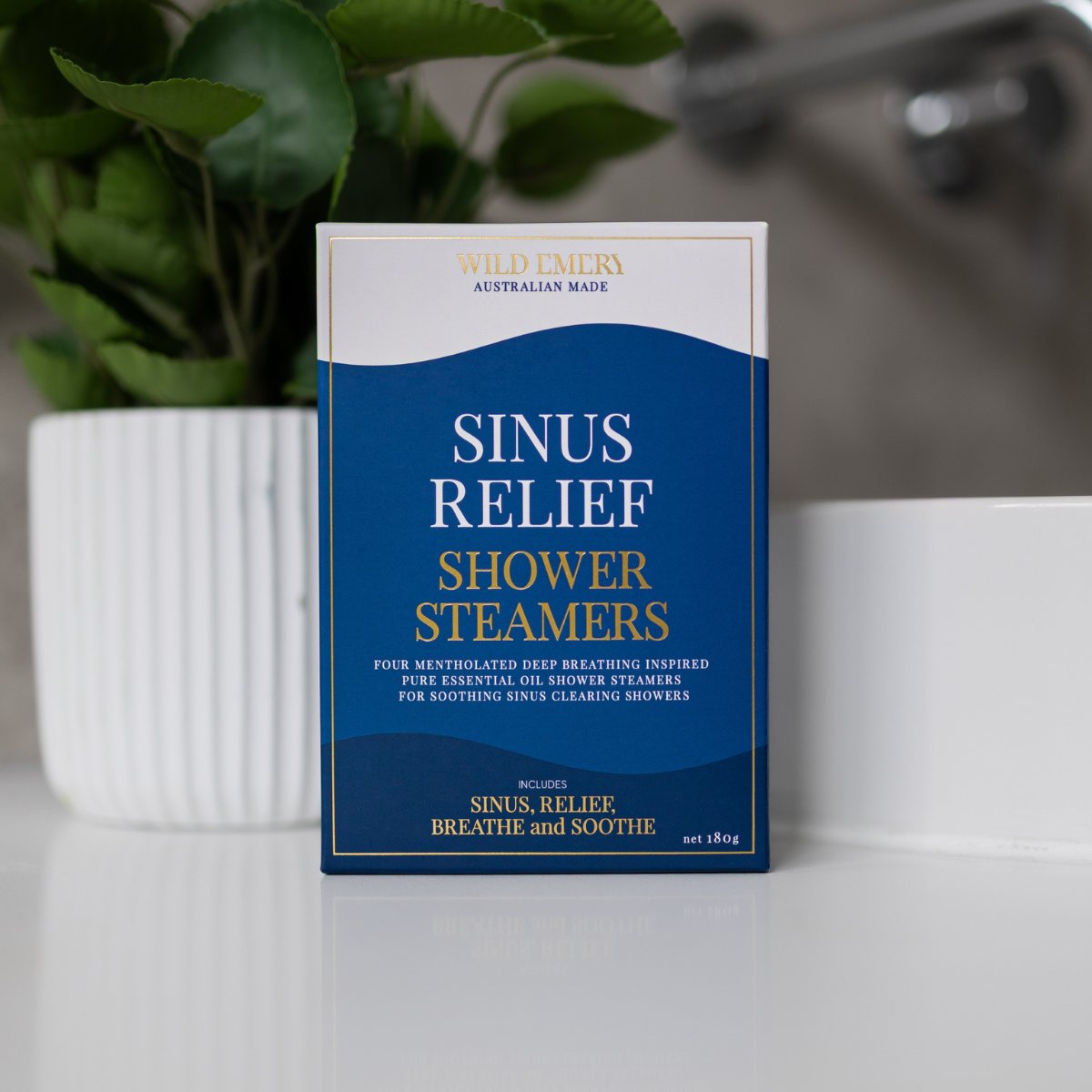 Wild Emery Shower Steamers Sinus Relief (4 Pack)