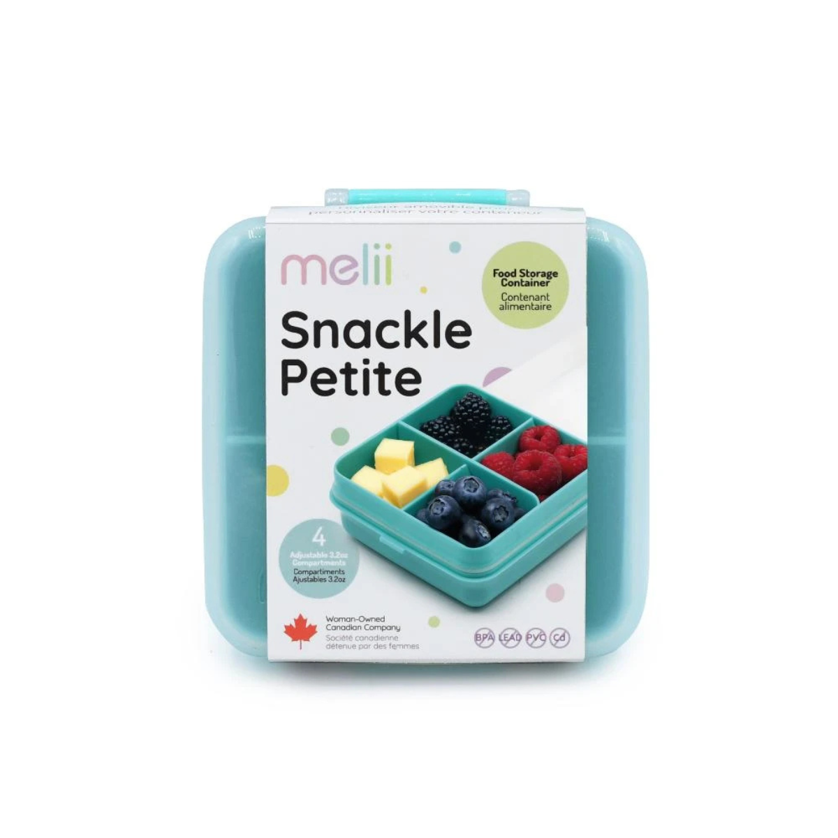 Melii 4 Compartment Snackle Box Petite