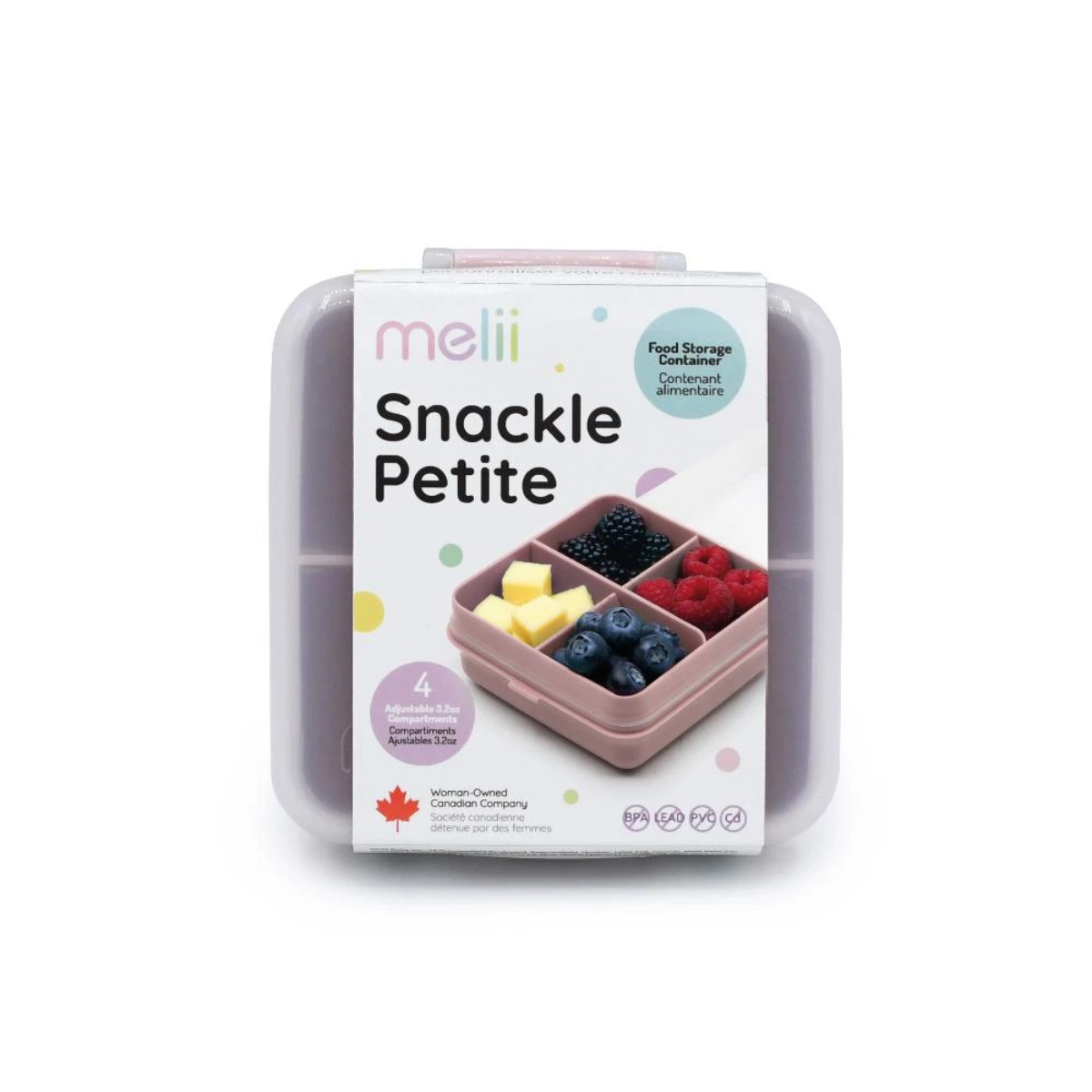 Melii 4 Compartment Snackle Box Petite