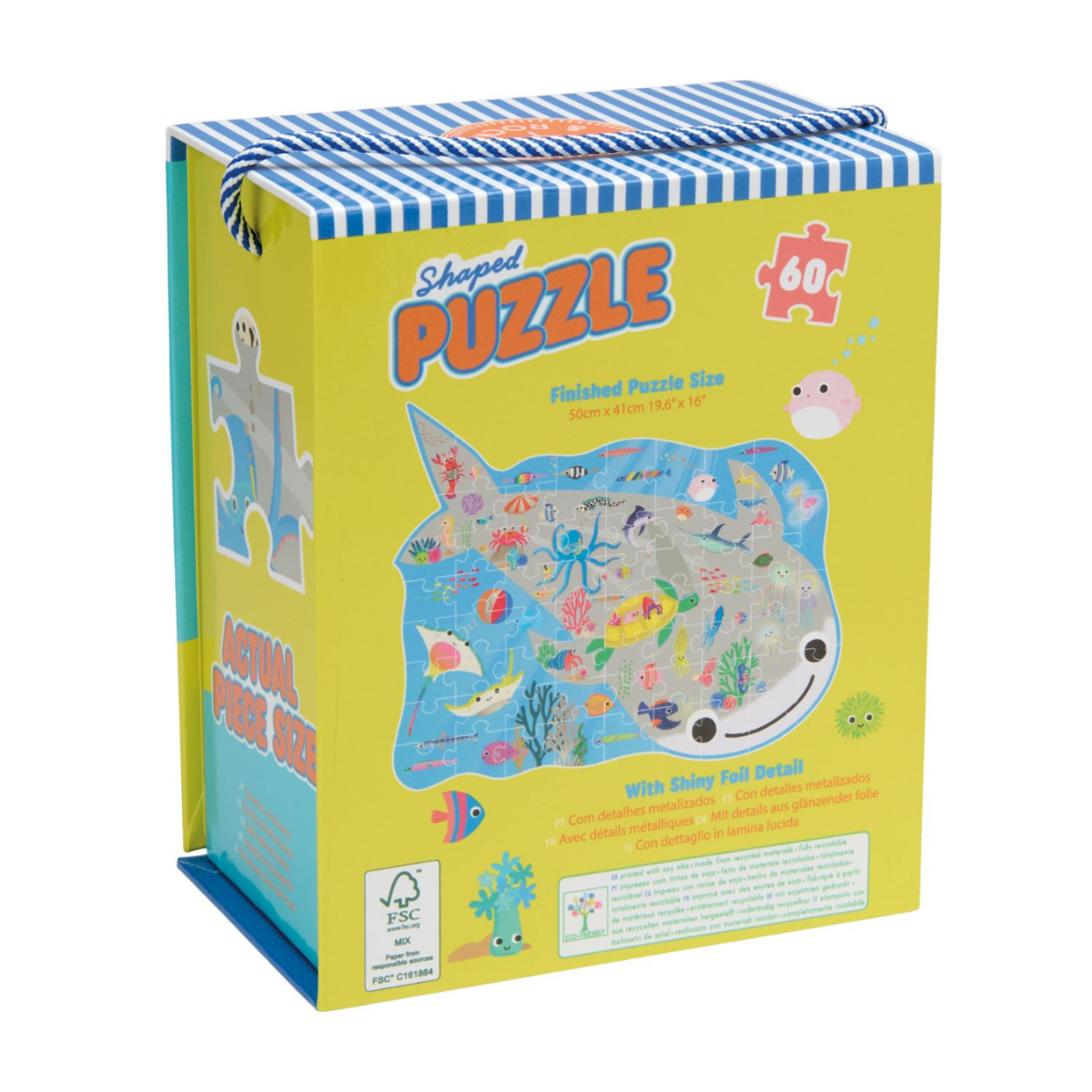 Floss & Rock 60-piece Whale Shark Shape Puzzle Piece