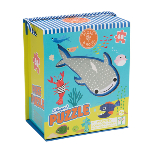 Floss & Rock 60-piece Whale Shark Shape Puzzle Piece