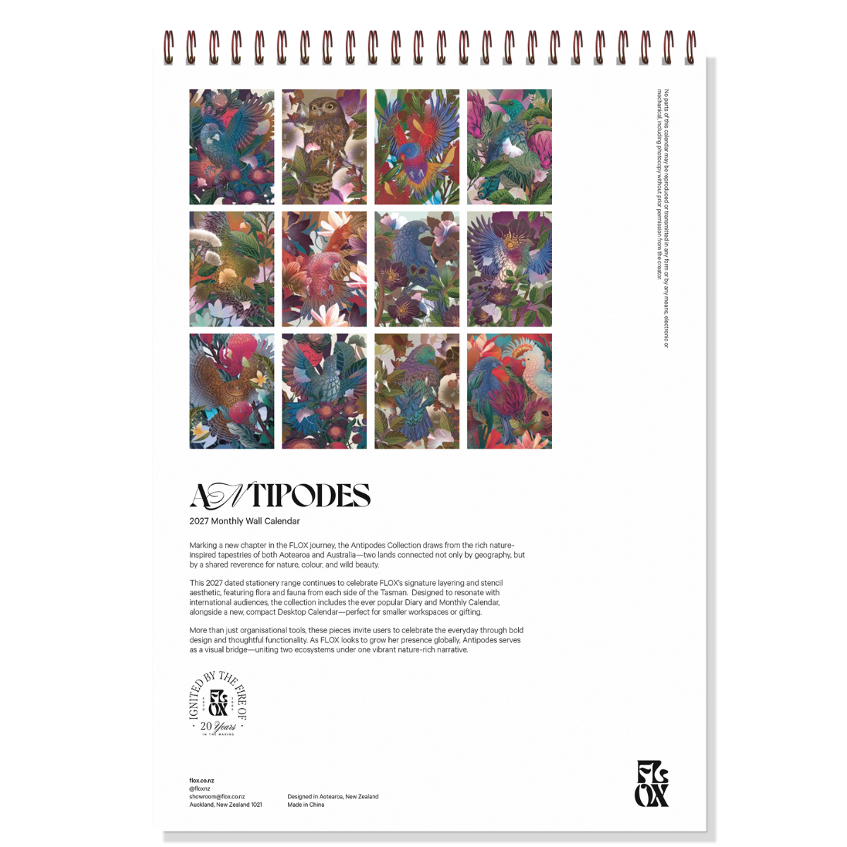 FLOX Antipodes Calendar 2027