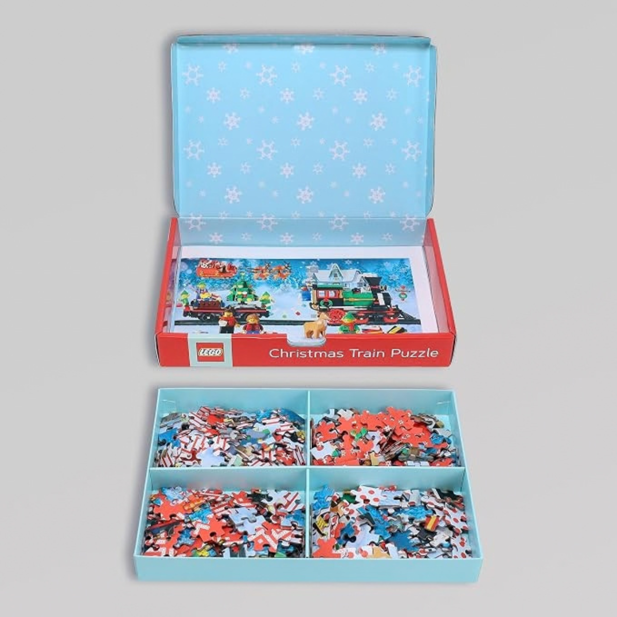 Lego Christmas Train 4 Connecting 100 Piece Puzzles