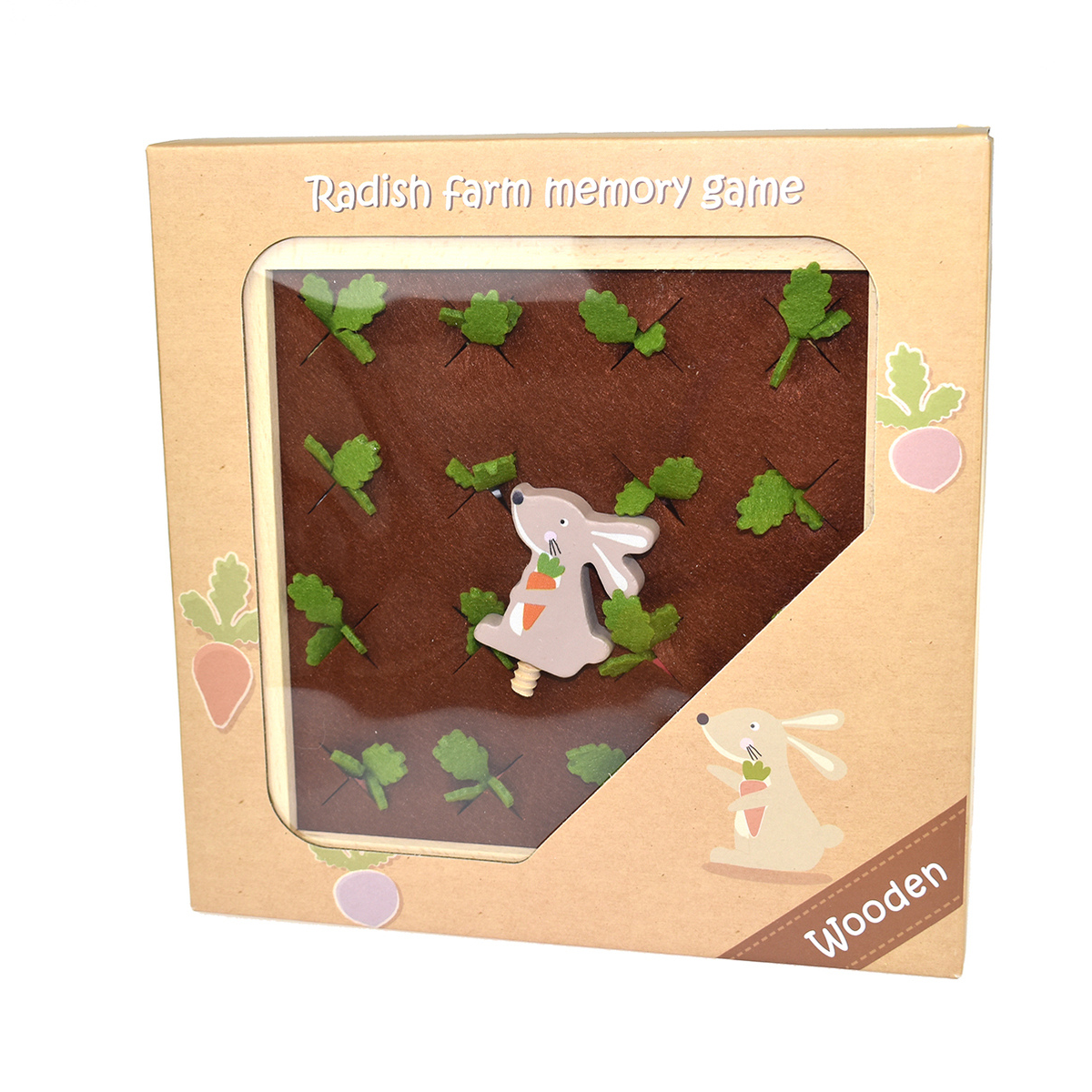 Kaper KidzWooden Radish Farm Memory Game