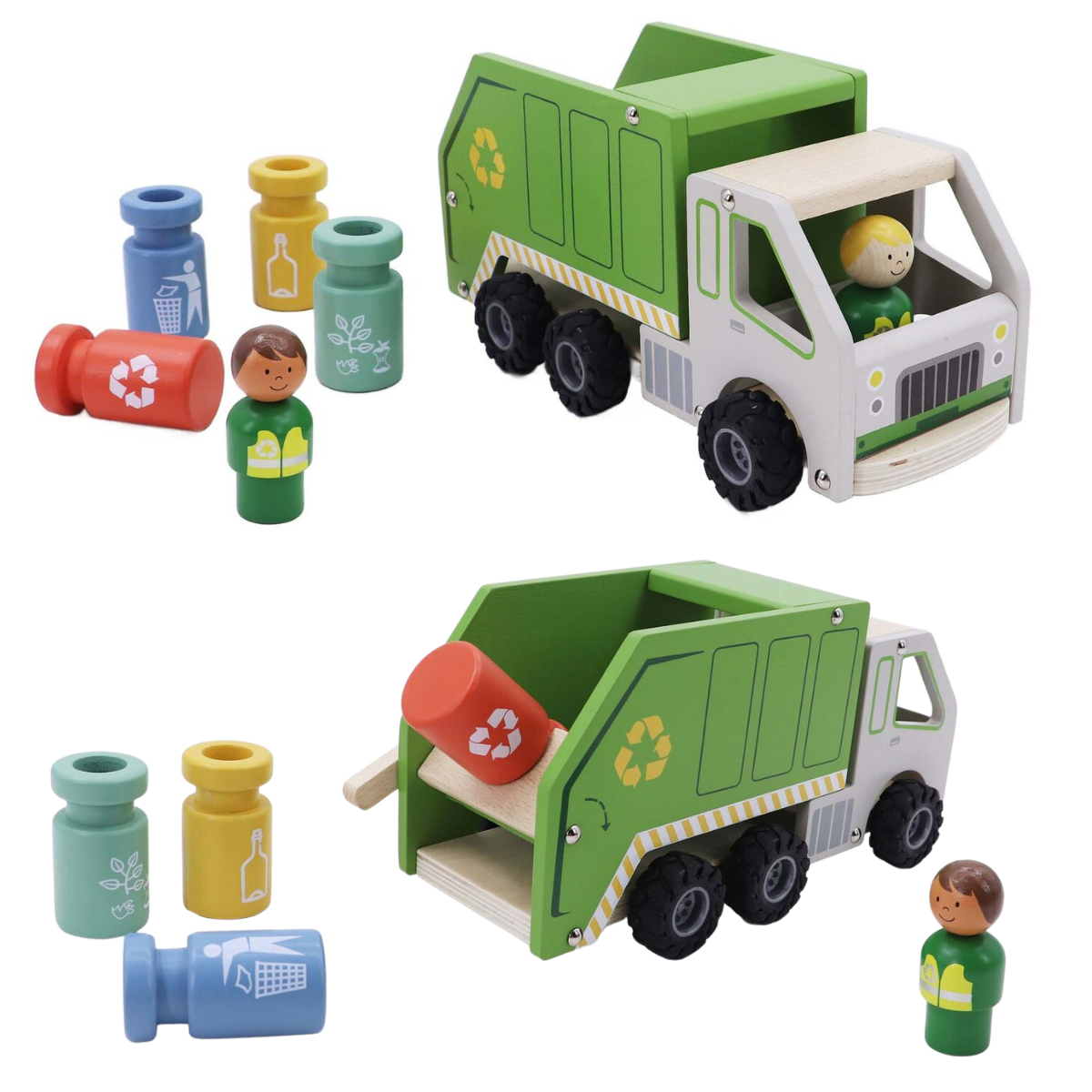 Kaper Kidz The Wooden Recycling Garbage Truck