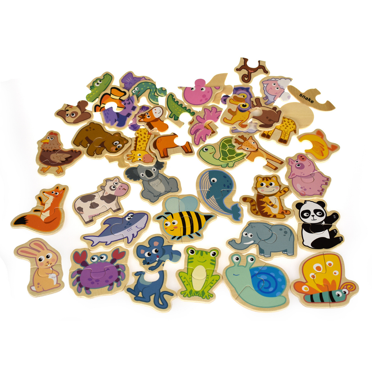 Kaper Kidz Animal Matching 2 Piece Puzzle