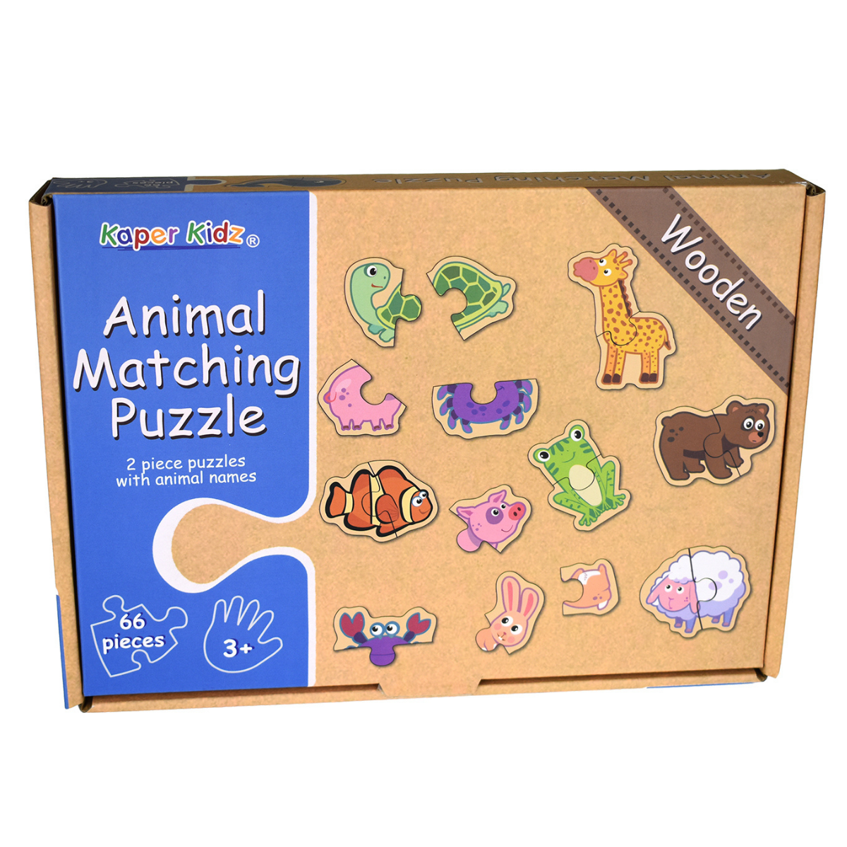 Kaper Kidz Animal Matching 2 Piece Puzzle