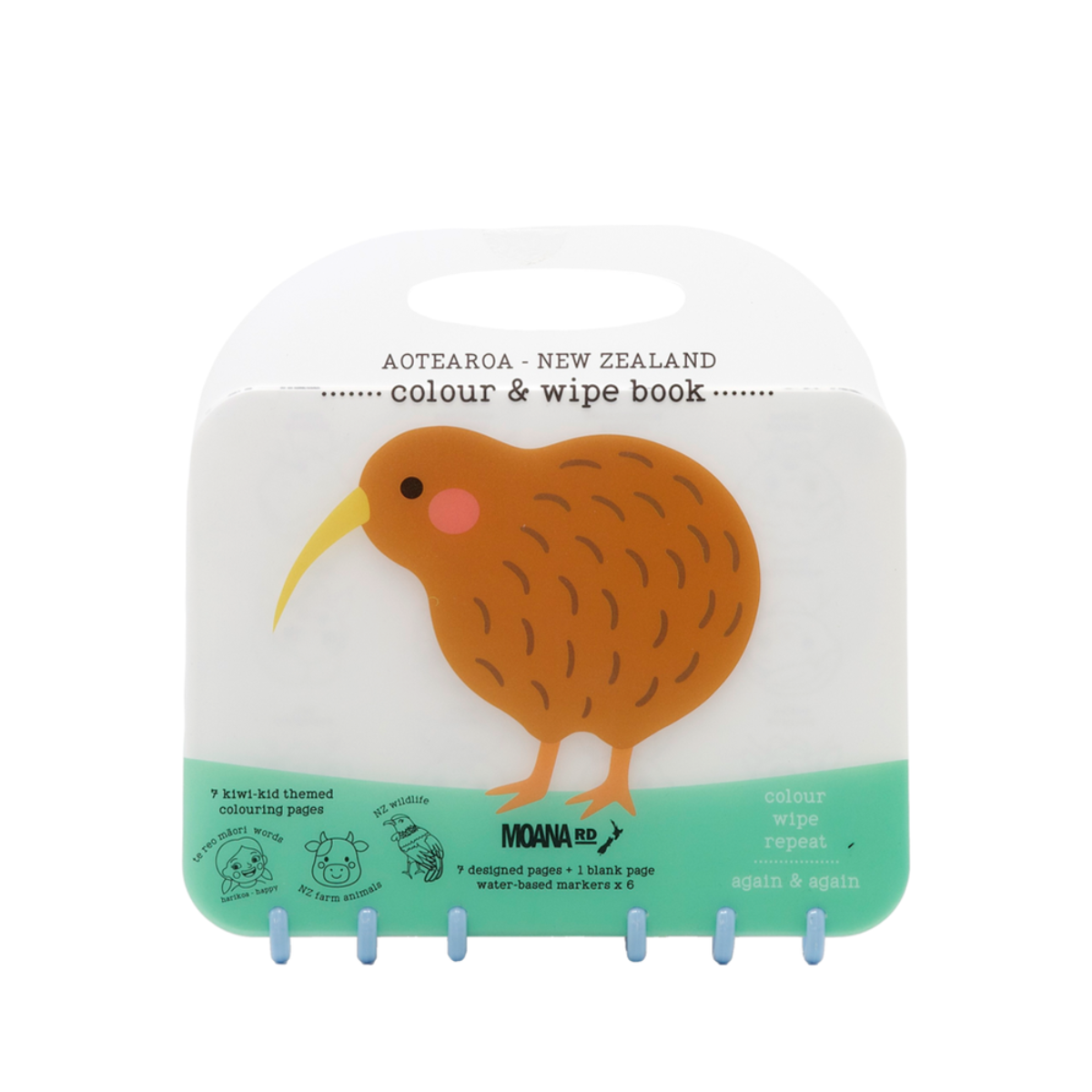 Moana Road Colour & Wipe Book