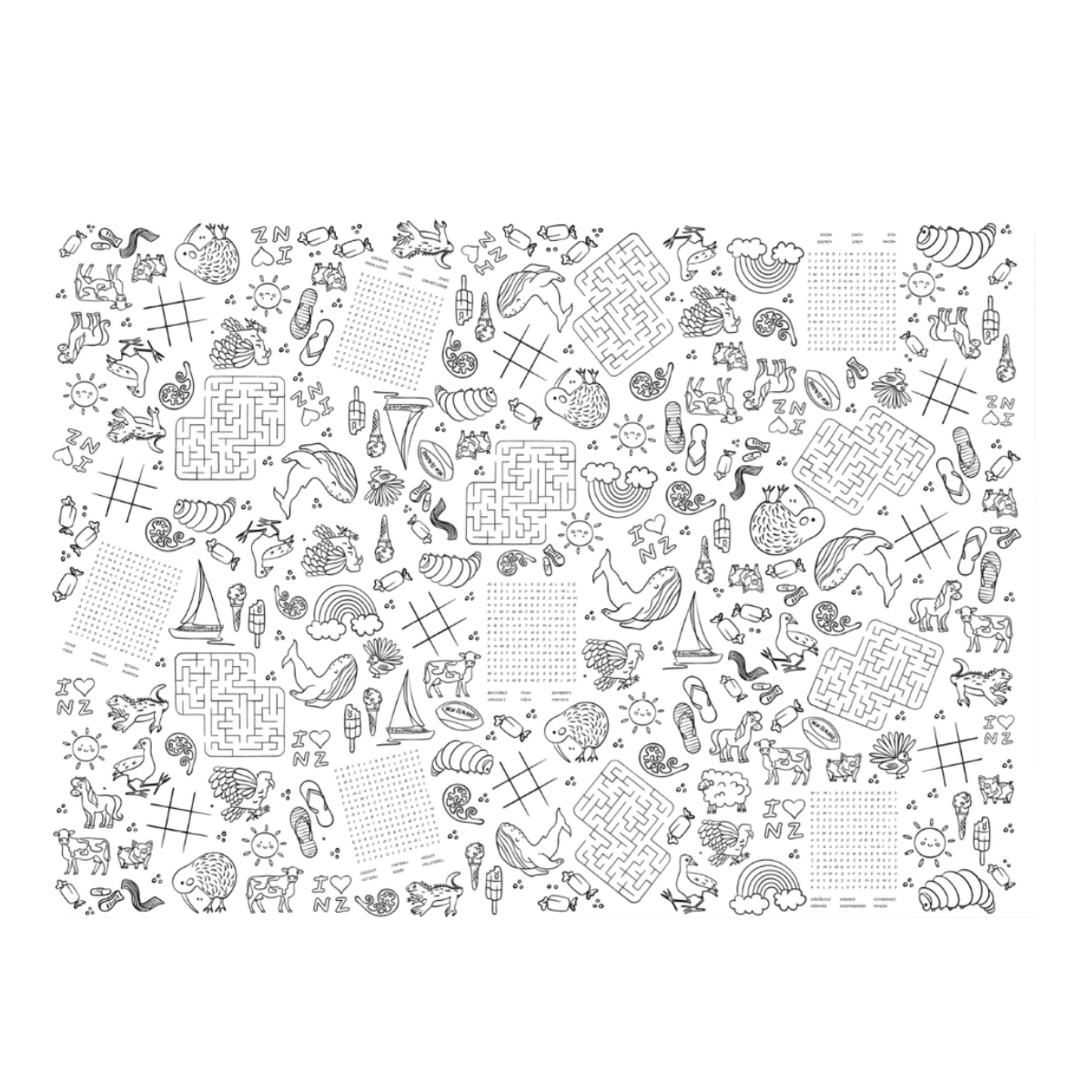 Moana Road Kiwi Kids Colour-in Tablecloth