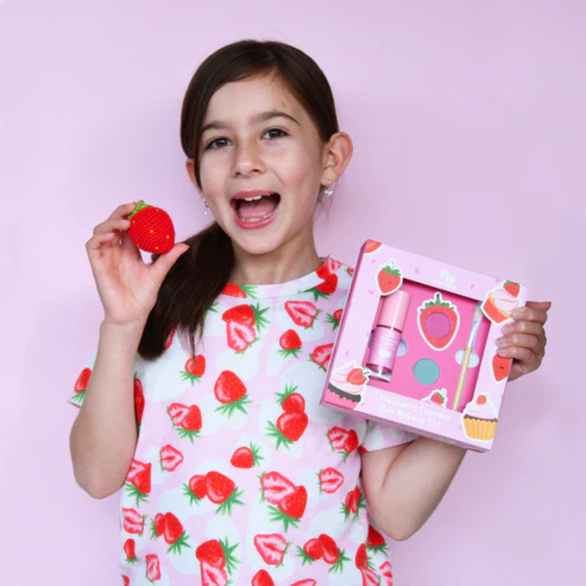 No Nasties Strawberry Cupcake Natural Kids Makeup Gift Set