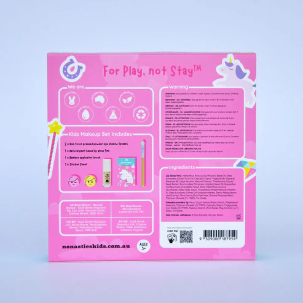 No Nasties Unicorn Magic Natural Kids Makeup Gift Set
