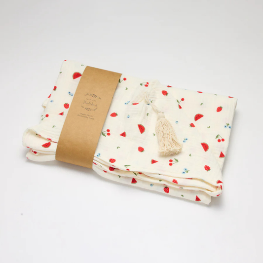 Over the Dandelions Hooded Organic Muslin Towel