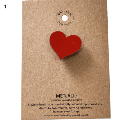 Heart Pins - Studs of Steel