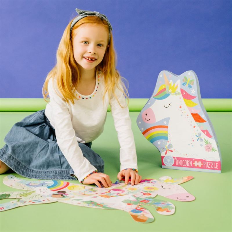 Rainbow Unicorn Shaped Puzzle