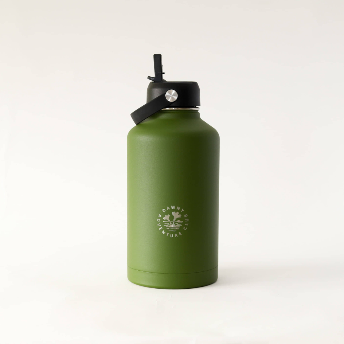 Dawny Adventure Water Bottles 1.9 Litres in Moss Sipper with Swing Handle